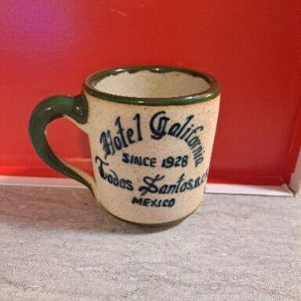 Hotel California Ceramic Coffee Mug Todos Santos Mexico Handmade